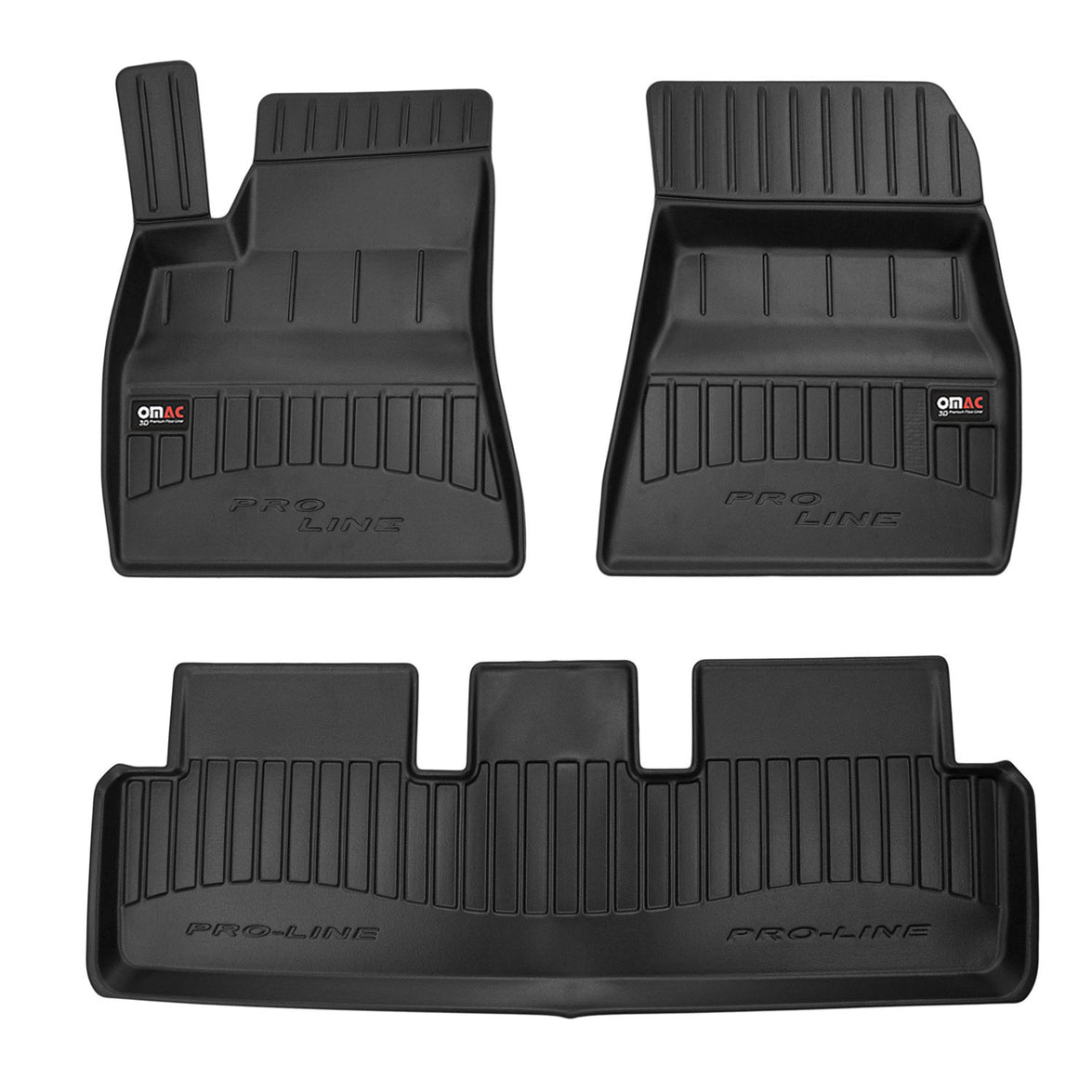 7102454 Proline Premium TPE Floor Mat for 2017-2024 Tesla Model 3, Black - 3 Piece