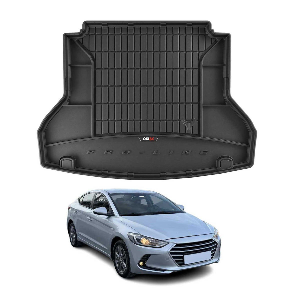 3243260 Proline TPE Trunk Liner Mat for 2016 Hyundai Elantra, Black