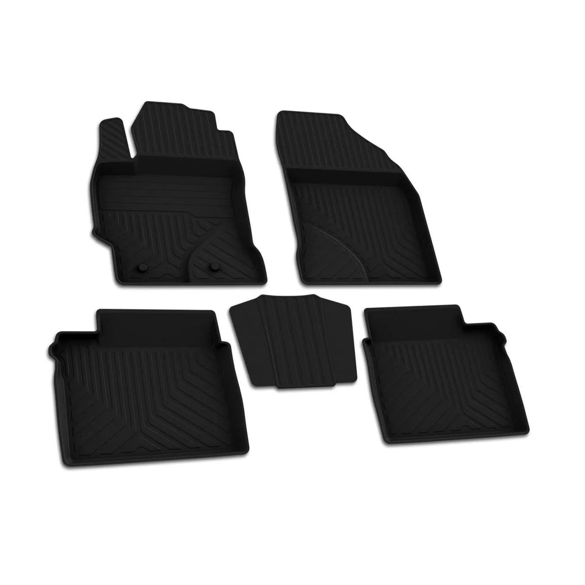 7040474 4D Rubber Floor Mat for 2013 Toyota Corolla, Black - 4 Piece