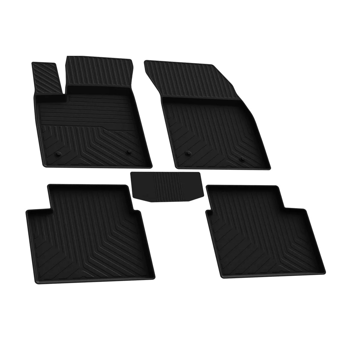 2631474 4D Rubber Floor Mat for 2019-2024 Ford Focus IV, Black - 4 Piece