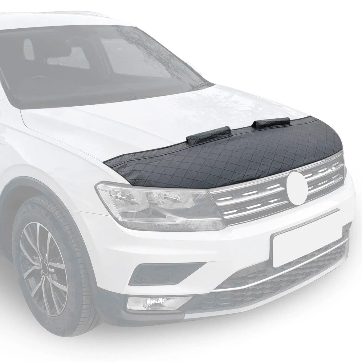 1206BSD4 All Model Half Vinyl Car Bonnet Bra for 2004-2013 BMW 1 Series E81-E82 & E87-E88, Black Diamond
