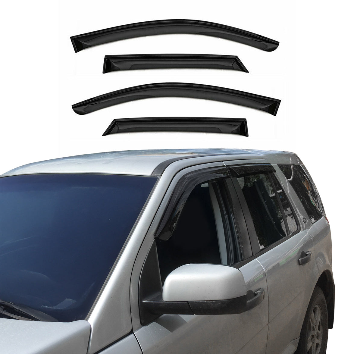 1620203 Acrylic Wind Deflector for 2011-2016 Chevrolet Captiva II, Black - 4 Piece