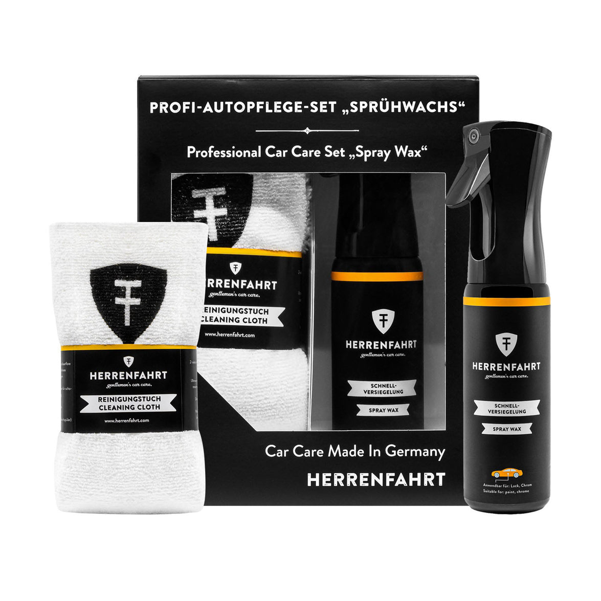 HFKIT002 Quick Detailing & Wax Finish Spray Dry Cleaning Cloth Gift Box