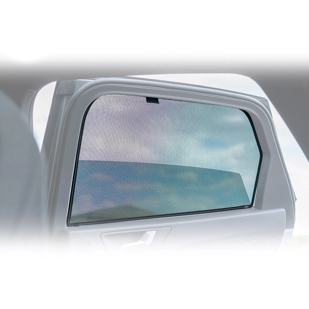 5026CS001 4D Rear Door Polyester Window Mesh Curtain for 2013 Nissan Navara Double Cab, Black - 2 Piece