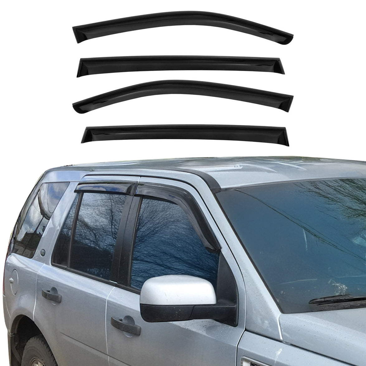 4024203 Acrylic Wind Deflector for 2014-2019 Kia Soul, Black - 4 Piece