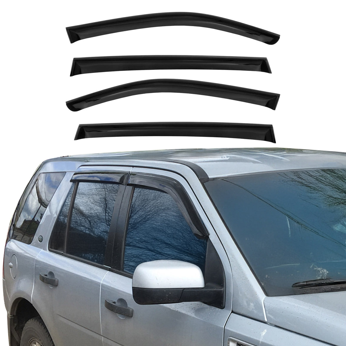 4310203 Acrylic Wind Deflector for 2003-2009 Lexus RX 330, Black - 4 Piece
