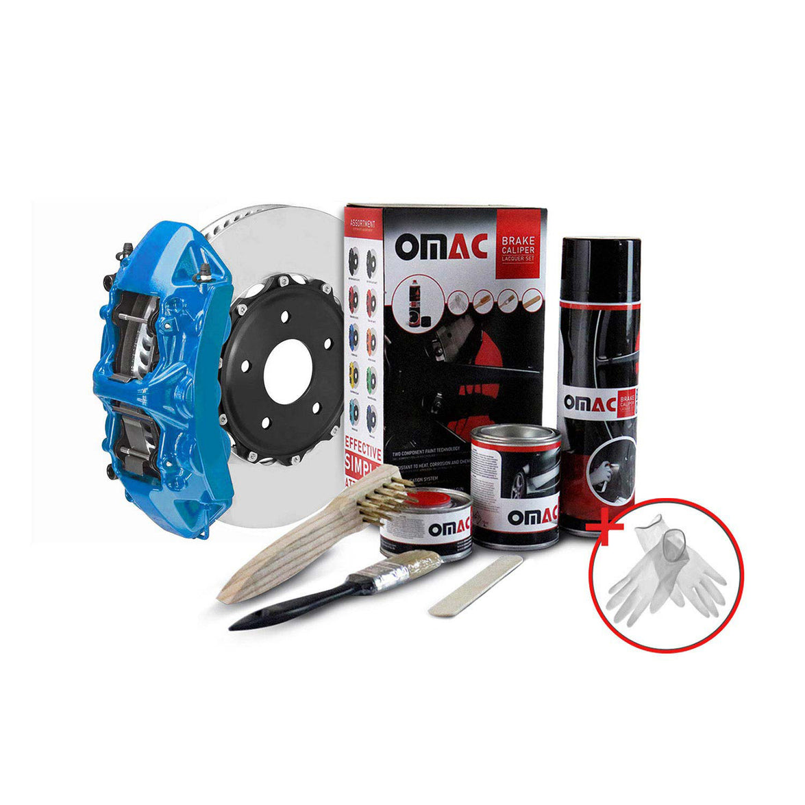 Picture of Omac USA 96AA1018 Glossy High-Temperature Brake Caliper Lacquer Set - Florida Blue