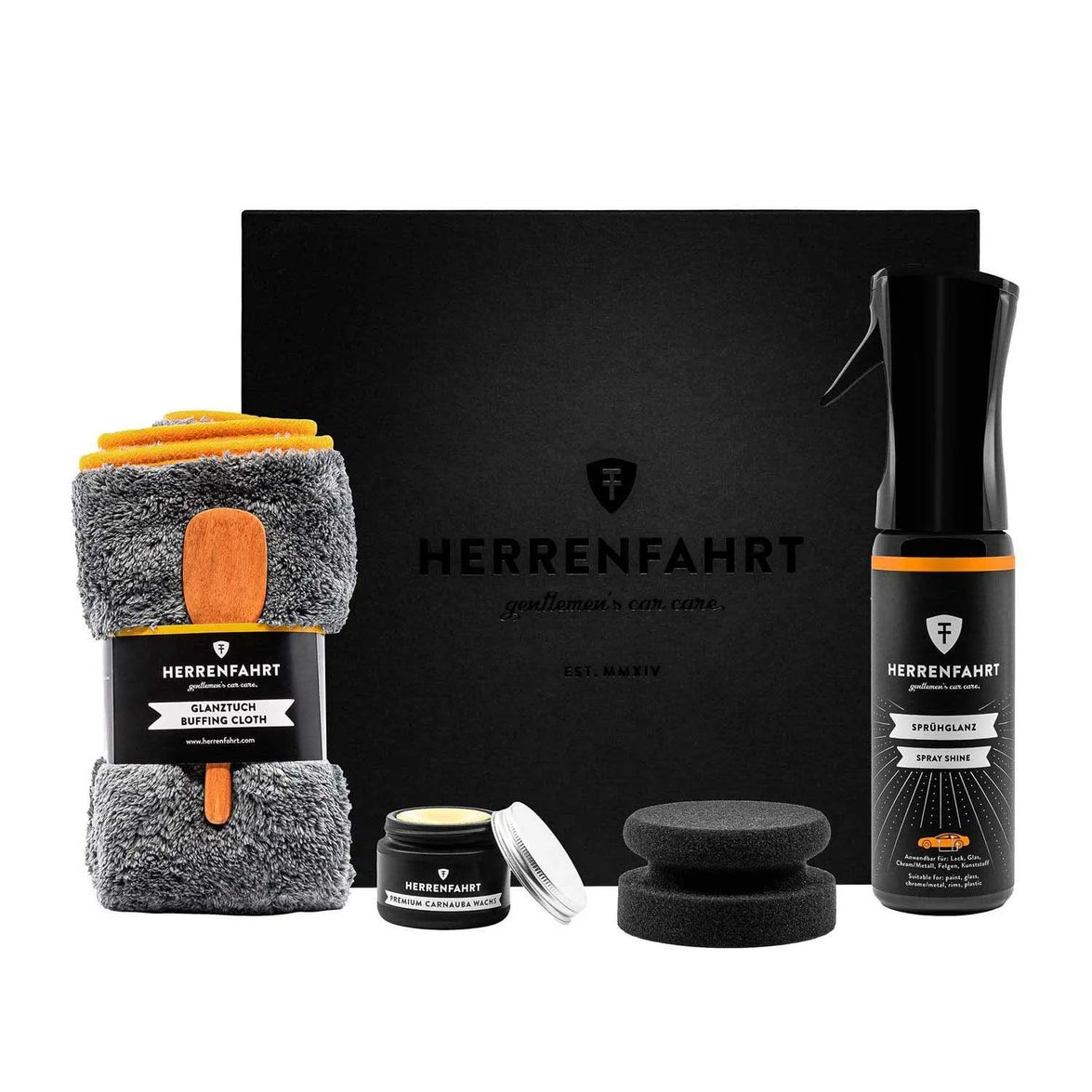 HF04004-N19 Premium Car Wax Maintenance Kit Stain Remover Spray Shine Drying Buffing Towel