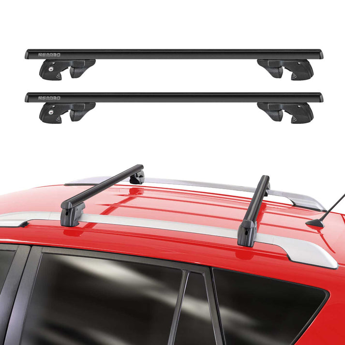 Picture of OMAC USA G008145 Roof Rack Cross Bars Luggage Carrier for 2024-2025 Hyundai Santa Fe&#44; Black - 2 Piece