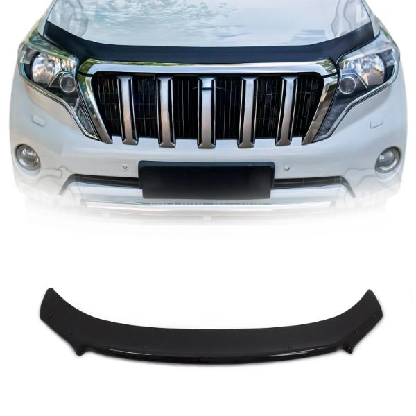7018202 J150 Front Bug Shield Hood Deflector for 2013-2017 Toyota Land Cruiser Prado, Black