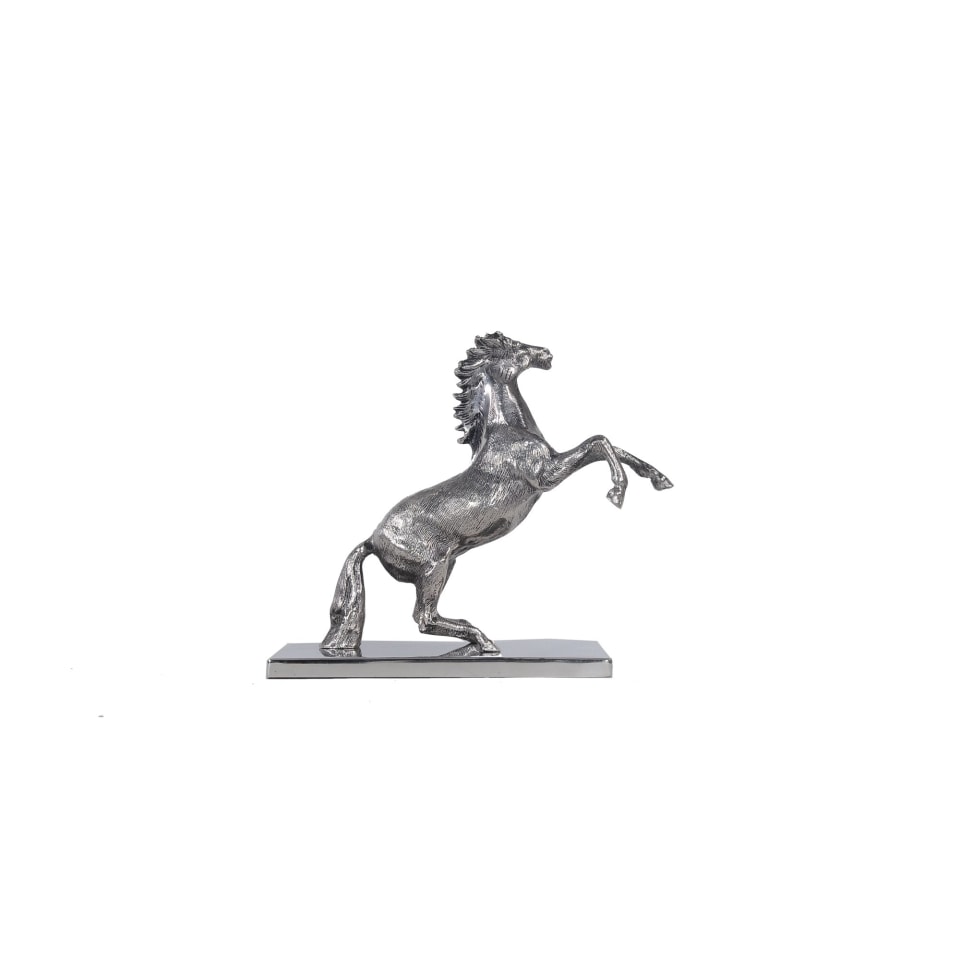 Horse Statue with Base, Silver