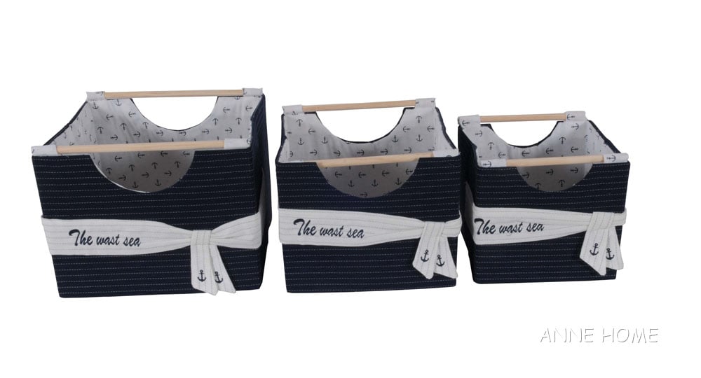 Picture of Old Modern Handicrafts AB011 Foldable Fabric Basket - Pack of 3