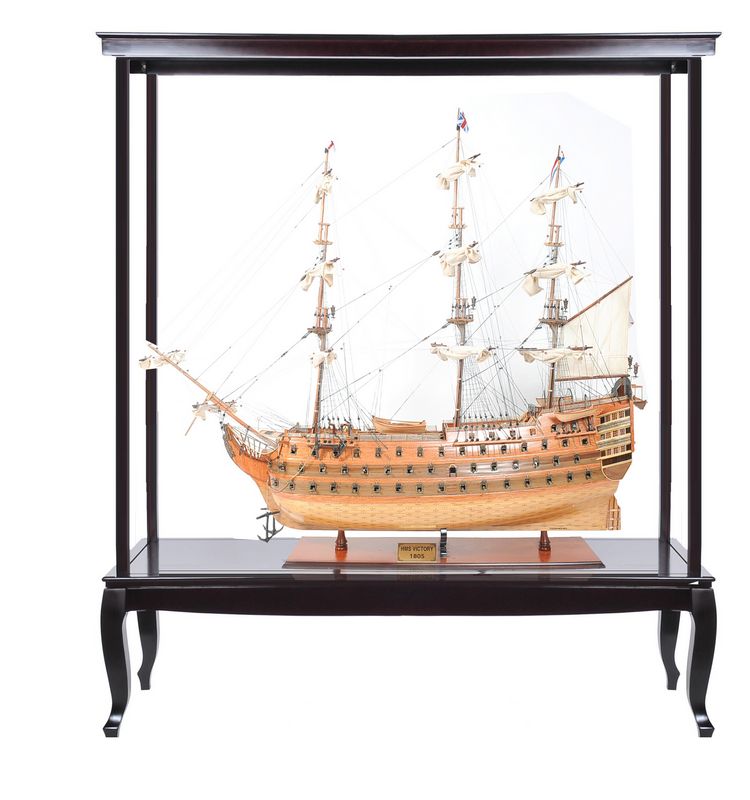 Picture of Old Modern Handicrafts T032A HMS Victory 56 in. with Display Case Extra Large No Glass - Natural Wood