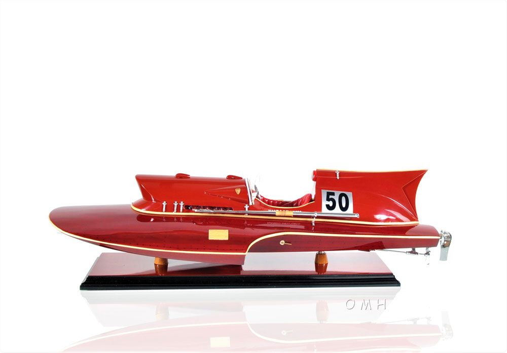 B320 Ferrari Hydroplane Painted L60 Car Model - Red - 23.5 x 9 x 6.5 in.