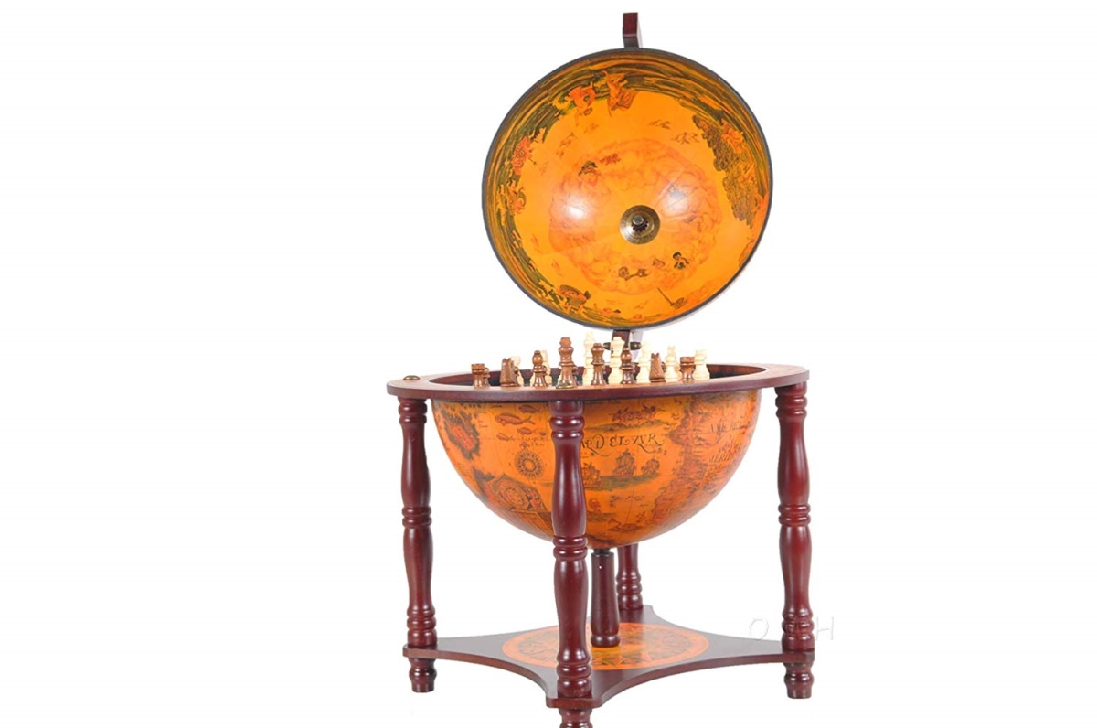 Picture of Old Modern Handicrafts NG023 13 in. Red Globe with Chess Holder