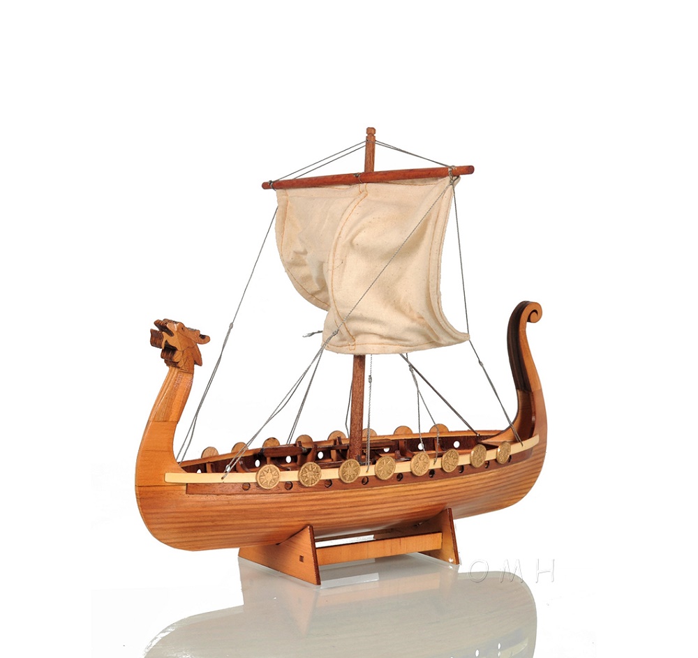Picture of Old Modern Handicrafts B318 12.5 in. Drakkar Viking Long Boat Model