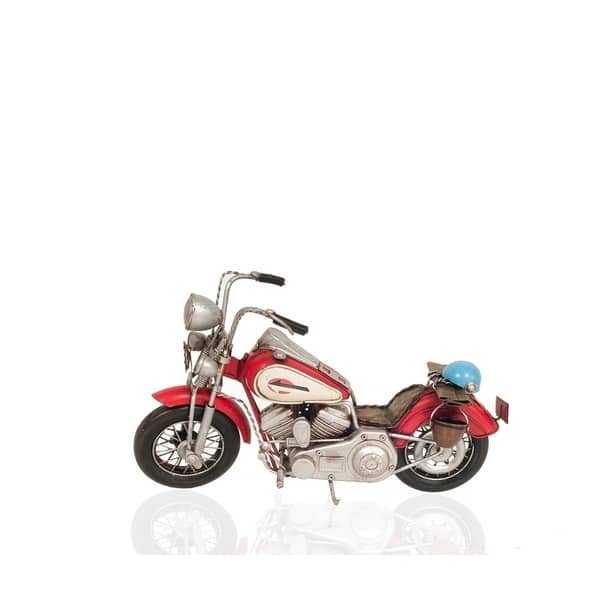 Red Harley-Davidson Motorcycle Metal Handmade