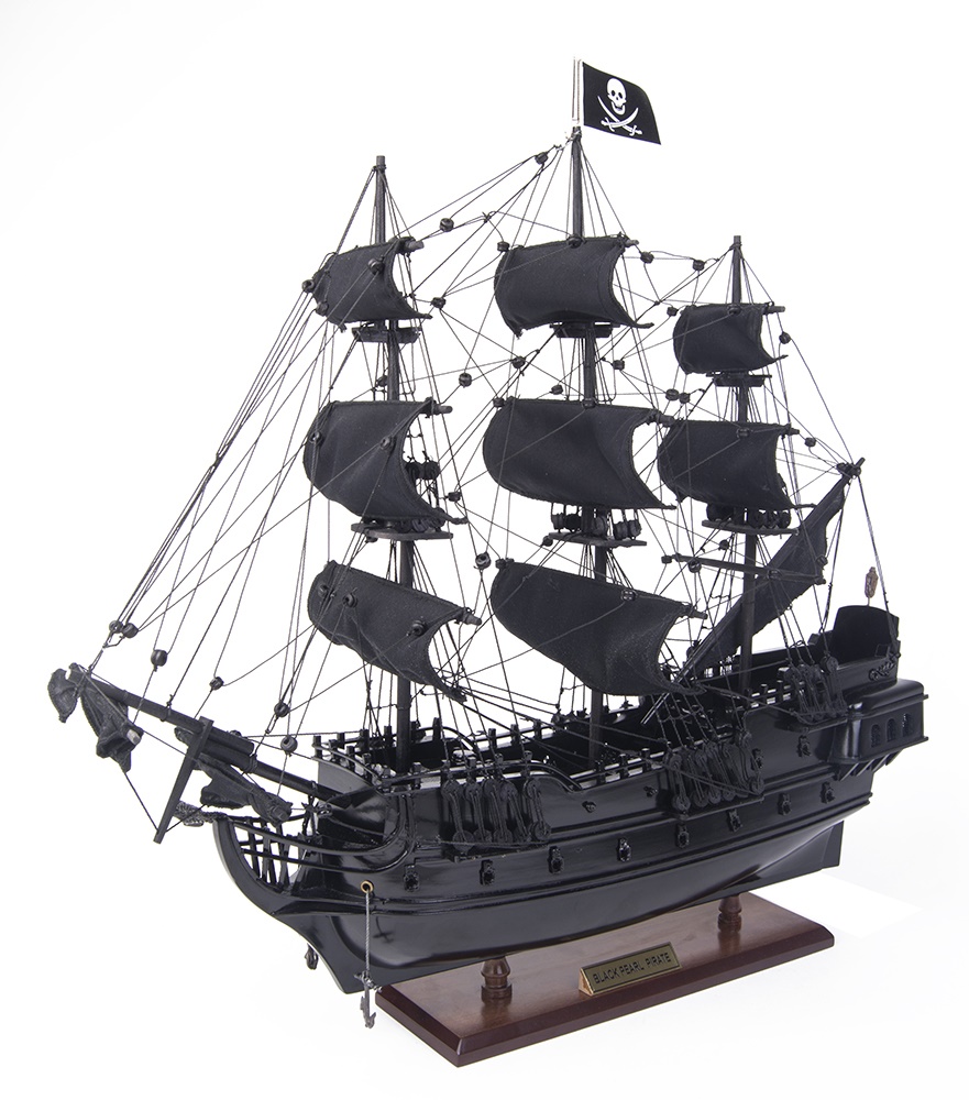 Picture of Old Modern Handicrafts T358 Black Pearl Pirate Ship - Small