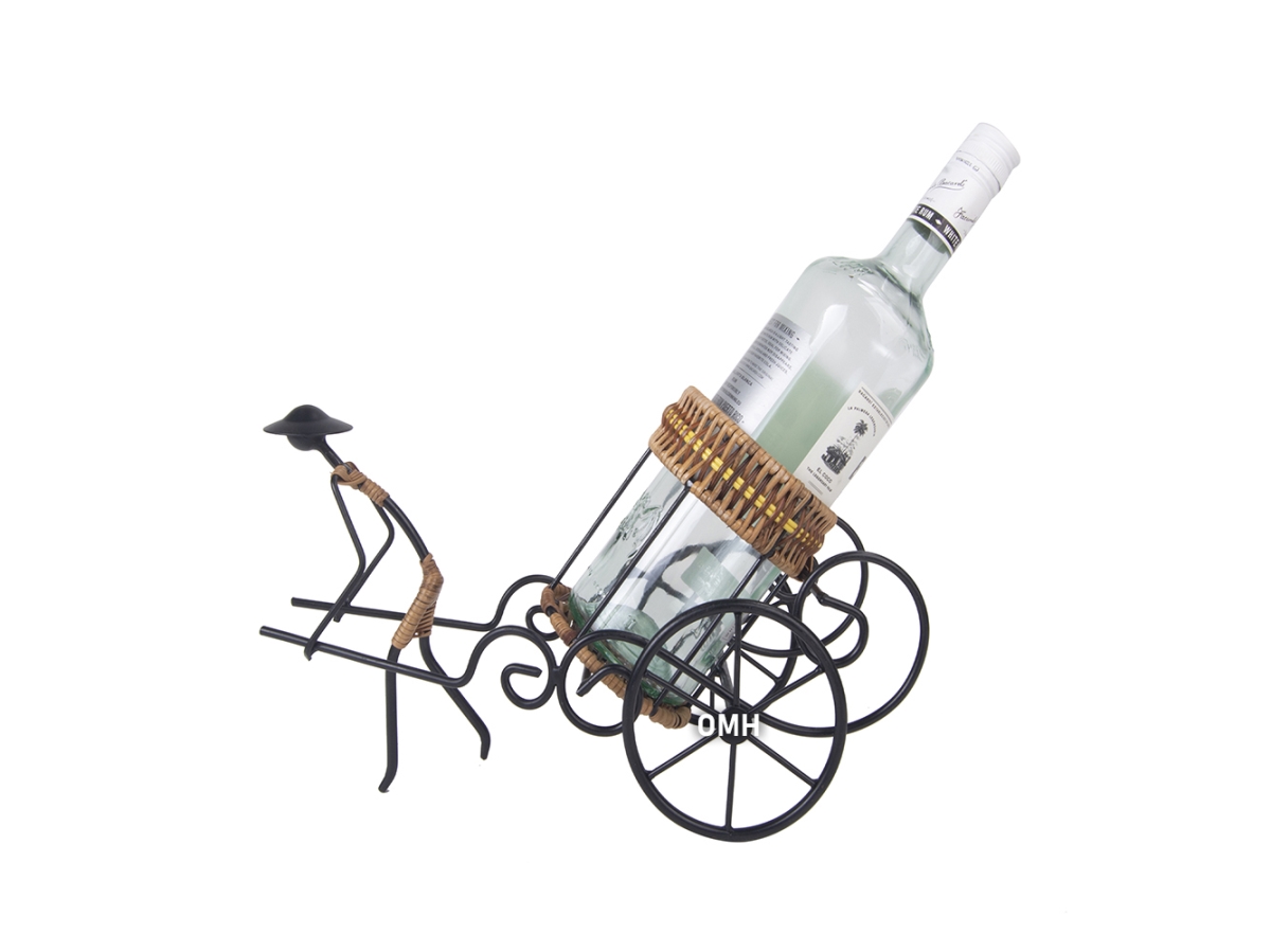 MS009 Asian Style Rickshaw Puller Wine Holder