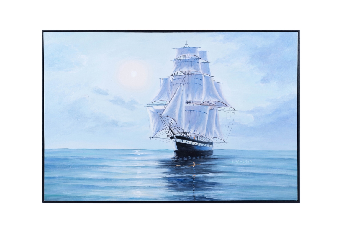 47 x 1.3 x 31 in. Moonlights Reflection - Canvas Painting