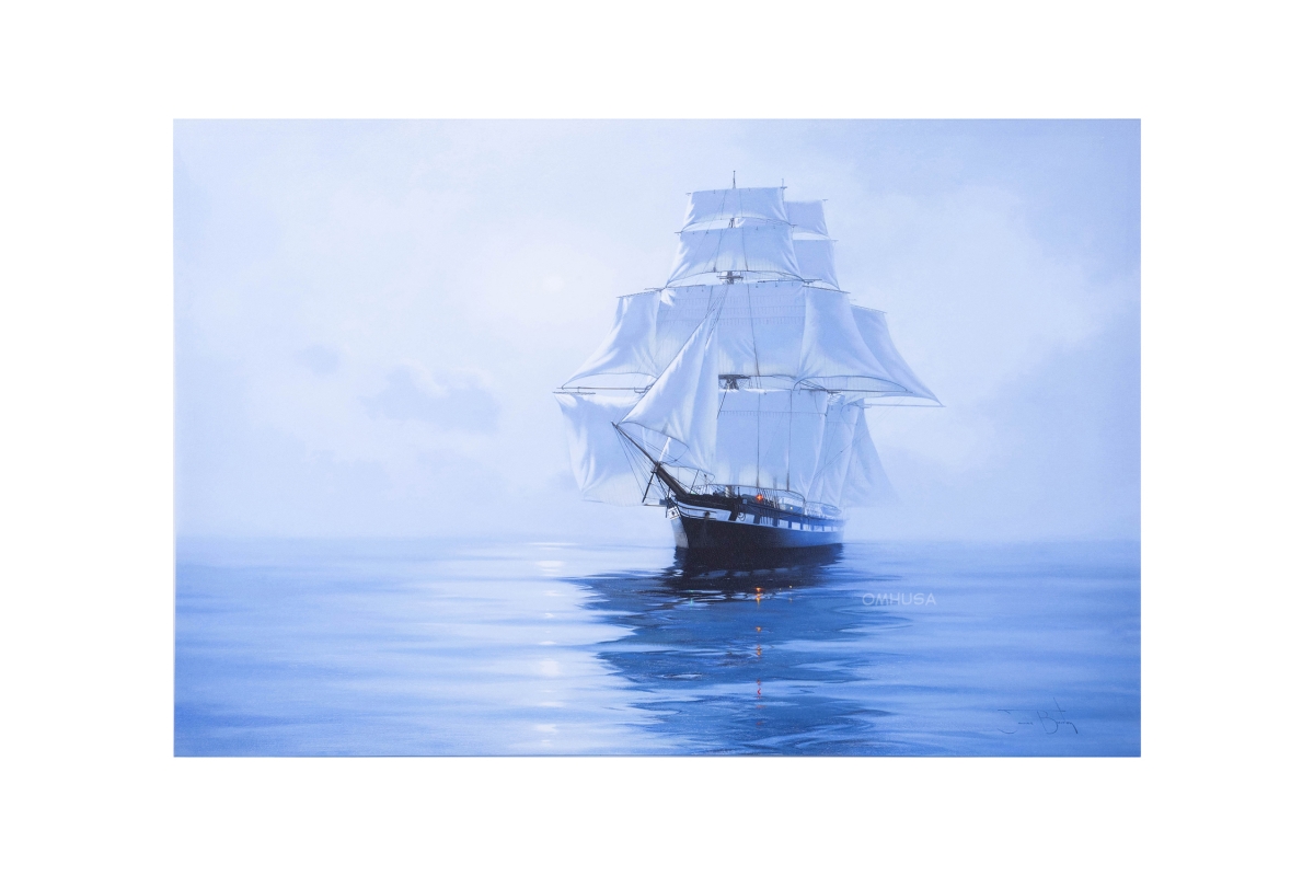35.1 x 1.3 x 23.5 in. Moonlights Reflection - Canvas Print