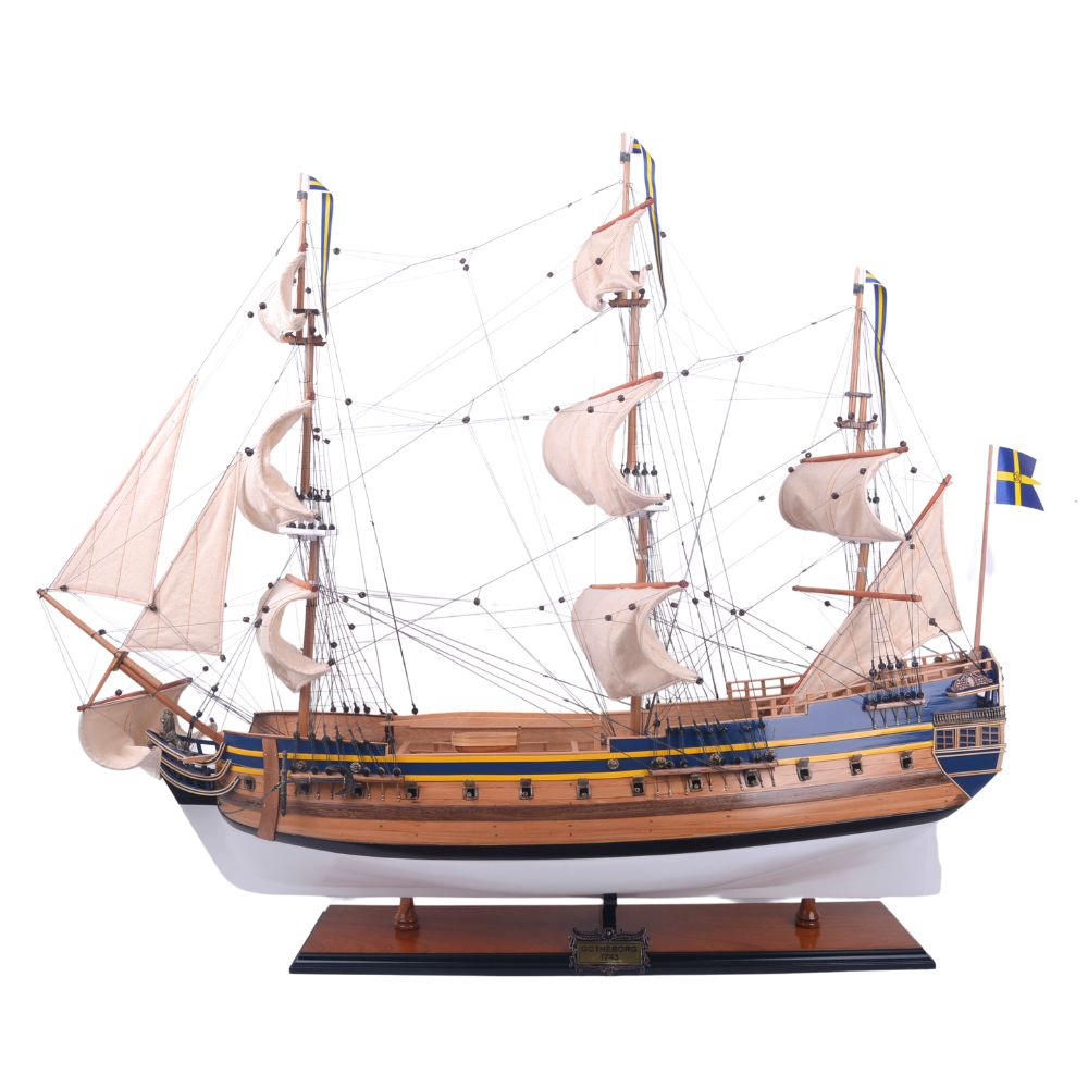 T119 Gotheborg Painted Admiral Line Ship Model - Large