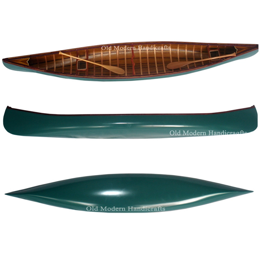 B106 Canoe with Ribs Model, Green - Extra Large