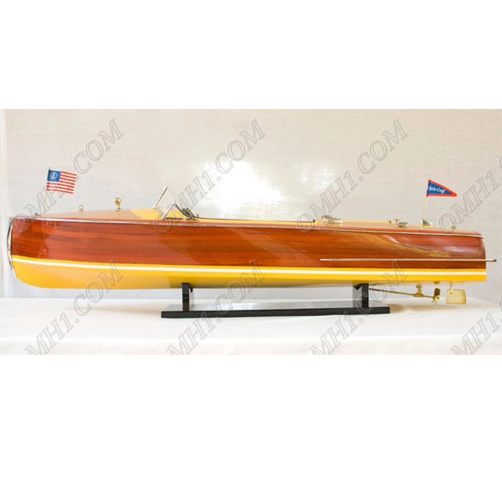 B129 Chris Craft Riviera 1954 Painted Speedboat Model - Medium