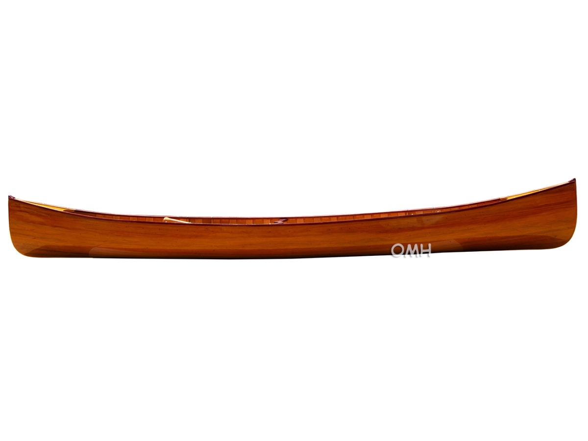 K033G Wooden Canoe with Ribs 16 Mahogany