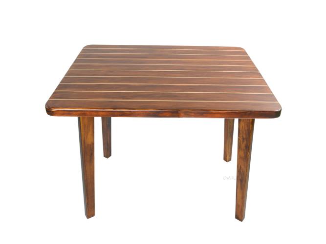 CF007 40 in. Nautical Table with Inlay Wood Stripes - Small