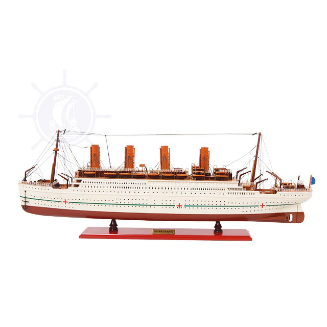 C062 SS Britannic Painted Cruise Ship Model - Medium