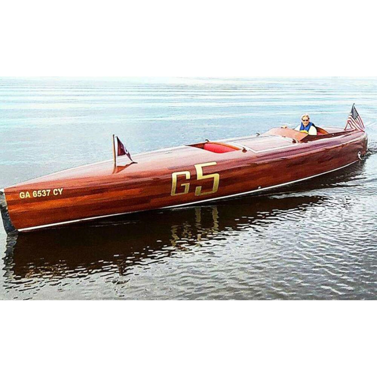 CM613 Baby Bootlegger Boat Model, 30 in.