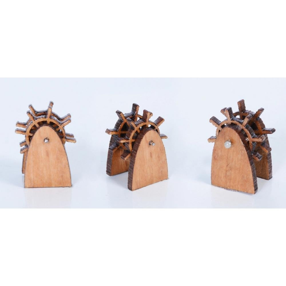 PTW009 Wood & Metal Ship Steering Wheel - Small - 2 Piece