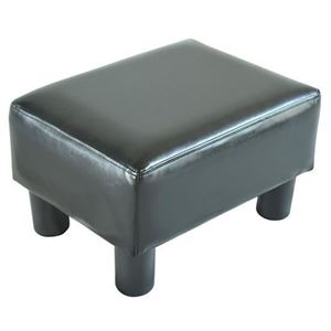 Picture of  CB15603 Ottoman Footrest Stool Faux Leather- Black