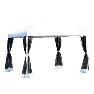 Online Gym Shop CB16858 10 x 10 ft. Outdoor Pop-Up Canopy Tent with Mesh Walls, Silver -  OnlineGymShop.com