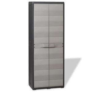 Picture of  CB20410 Garden Storage Cabinet with 3 Shelves&#44; Black & Gray