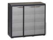 Picture of  CB20412 Garden Storage Cabinet with 2 Shelves&#44; Black & Gray
