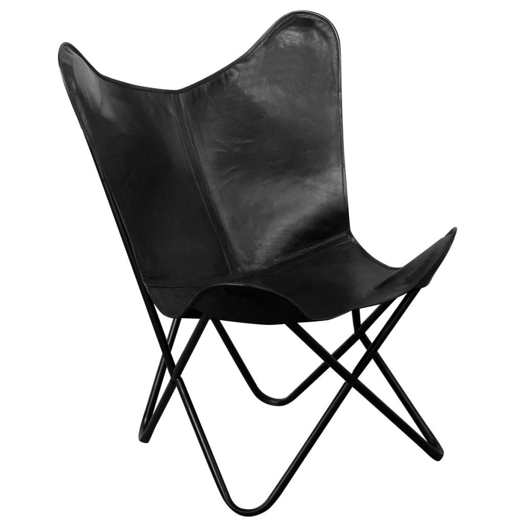 Picture of  CB20448 Real Leather Butterfly Chair&#44; Black