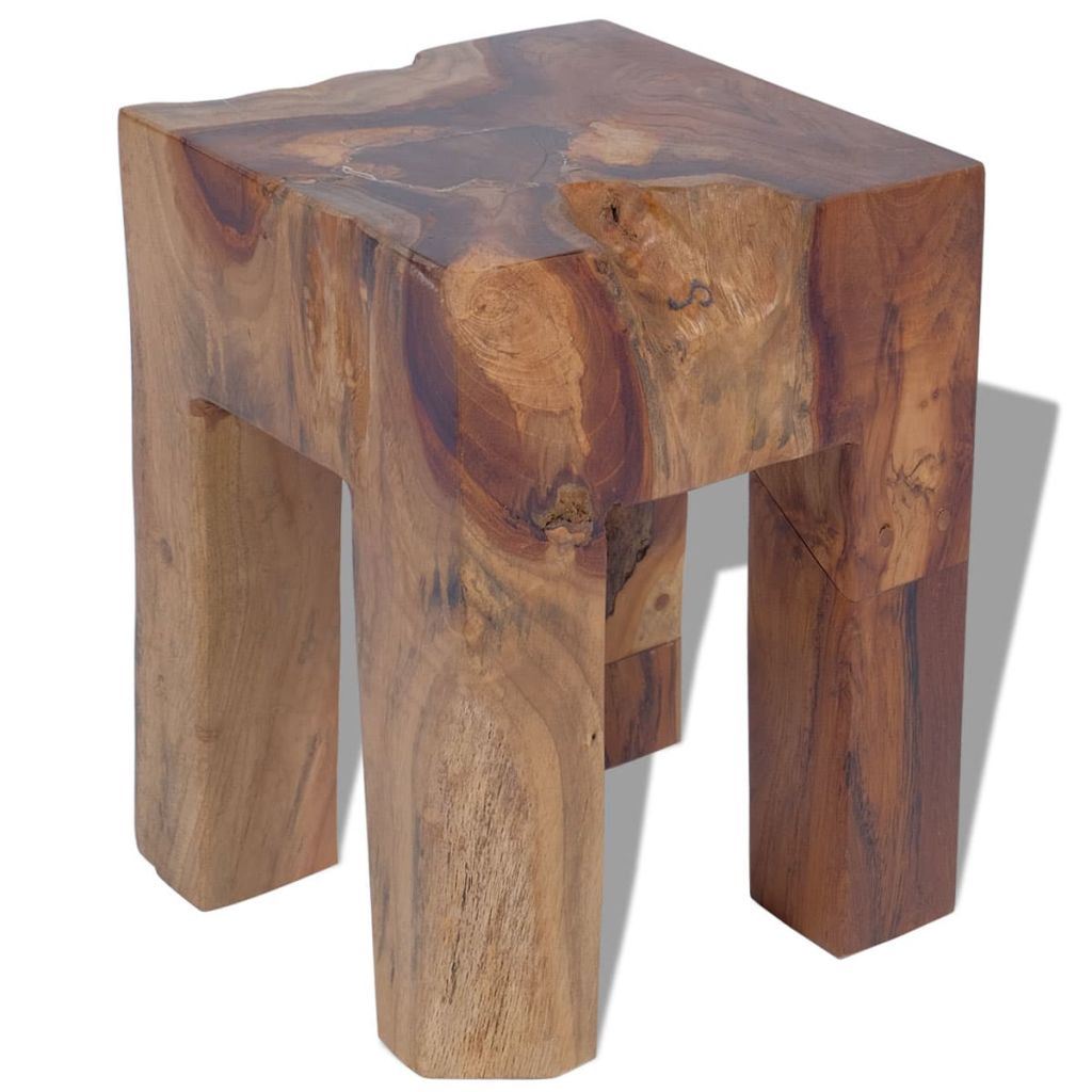 Picture of  CB20457 Stool Solid Teak - 11.8 x 11.8 x 15.7 in.