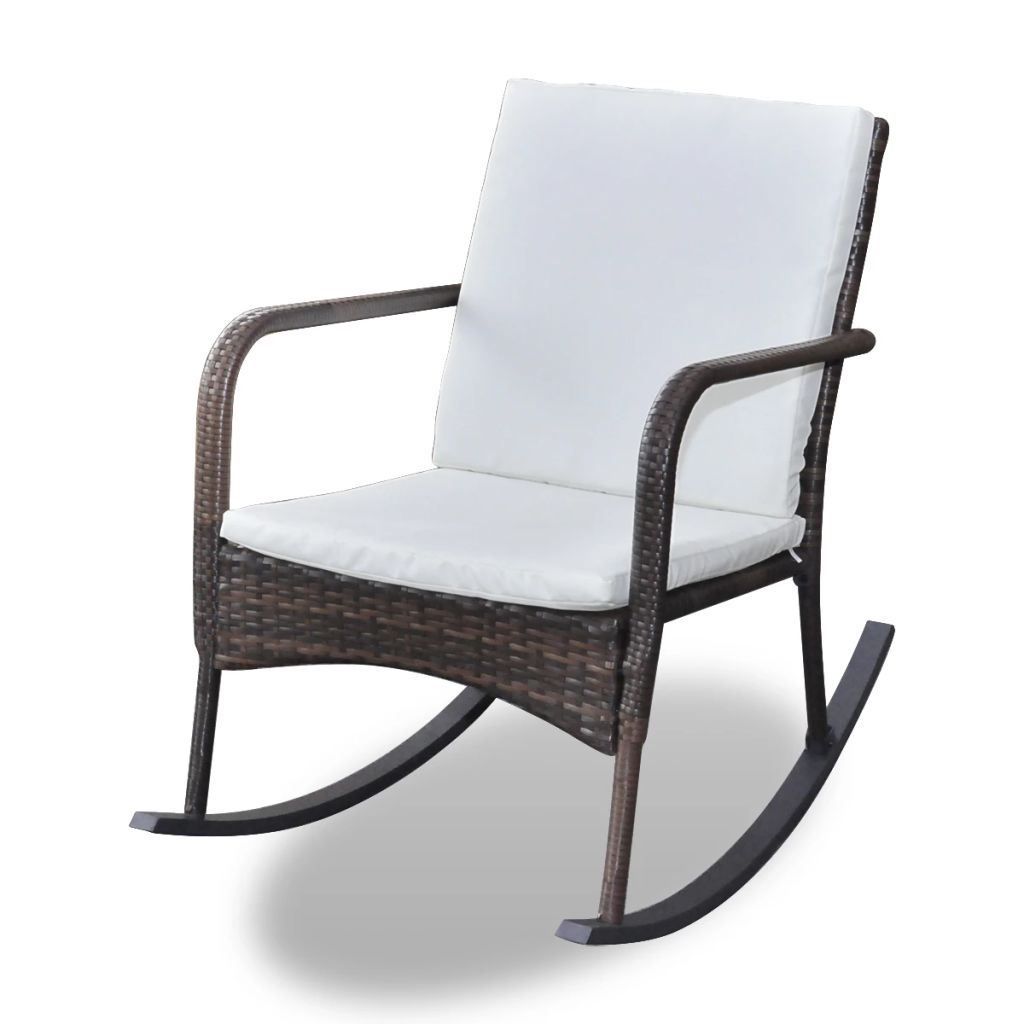 Picture of  CB20561 Garden Rocking Chair Poly Rattan&#44; Brown
