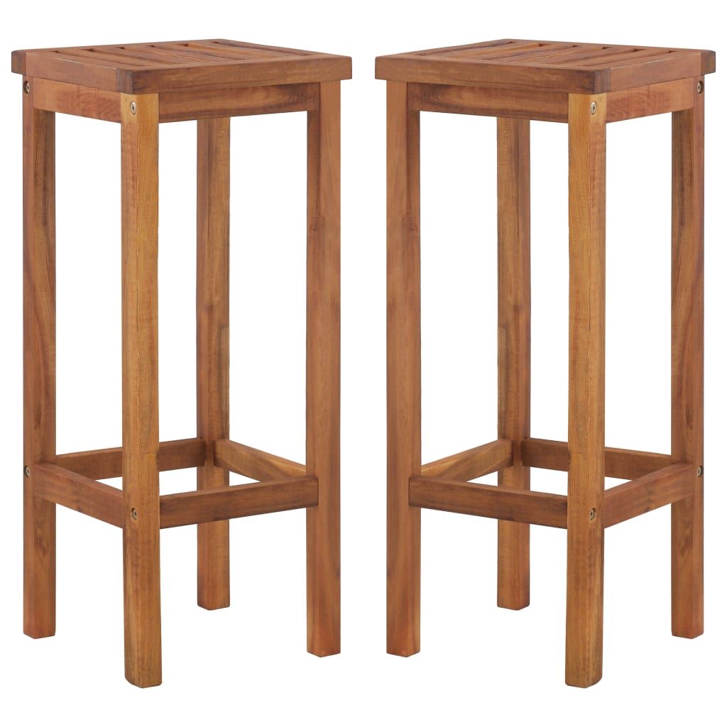 Picture of  CB20585 Solid Acacia Wood Outdoor Bar Chairs - 2 Piece