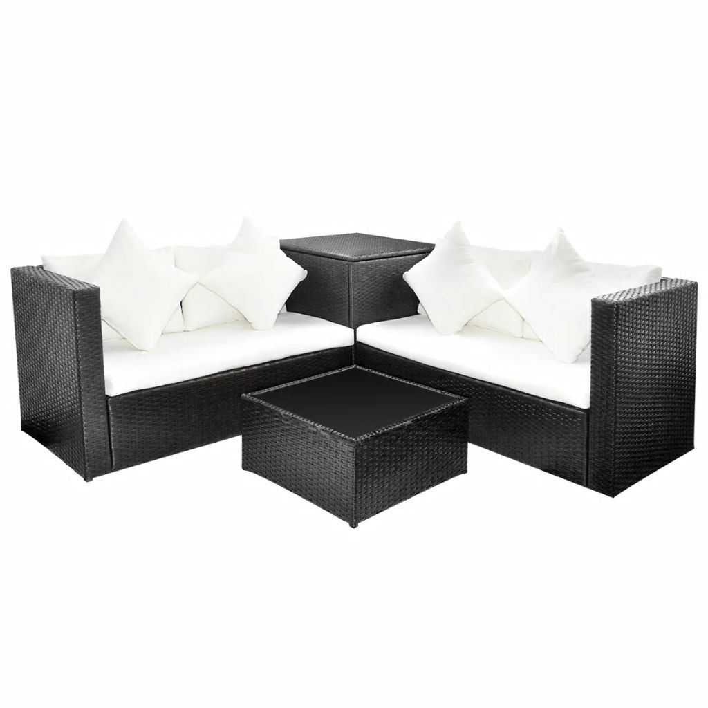 Picture of  CB20782 Poly Rattan Outdoor Lounge Set&#44; Black