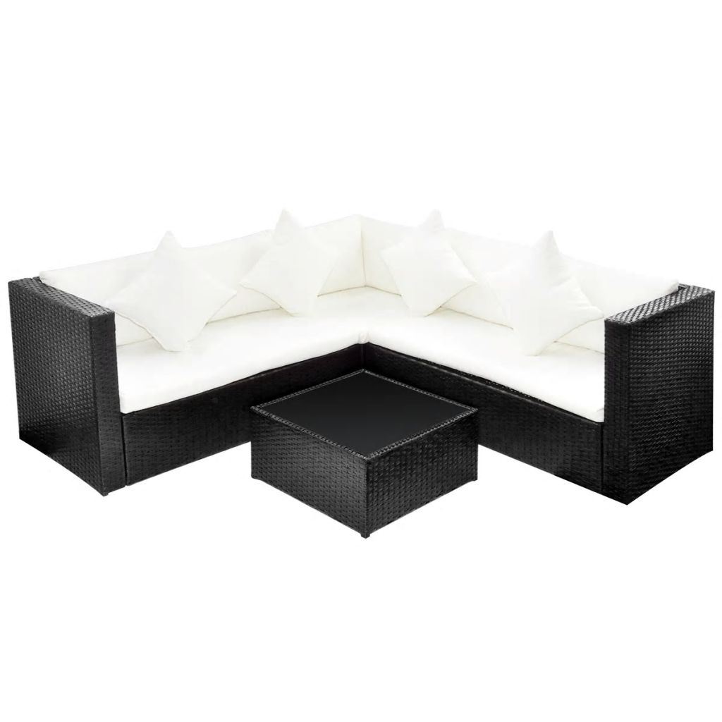 Picture of  CB20784 Poly Rattan Outdoor Lounge Set&#44; Black
