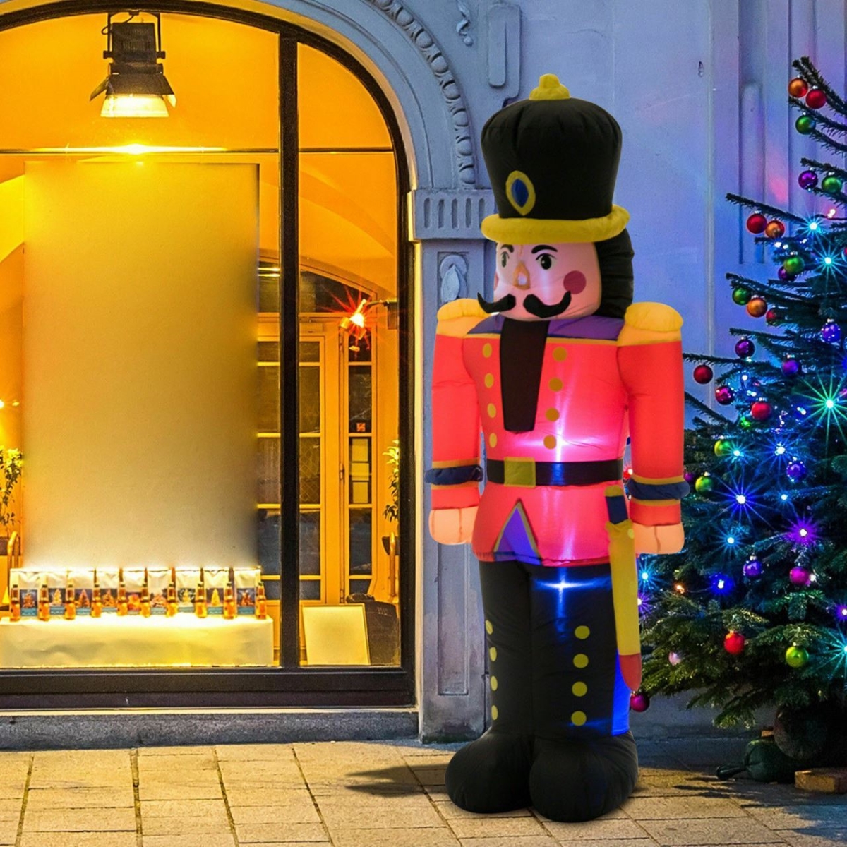 Outdoor Christmas Inflatable Nutcracker Soldier Yard Decor