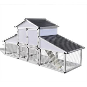 Picture of  CB20322 Aluminum Chicken Coop With Runs & 1 Nest Box