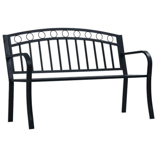 CB21445 49.2 x 20.9 x 33.1 in. Outdoor Bench - Black