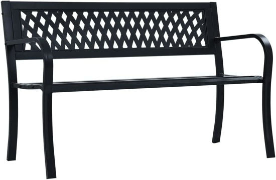 49.2 x 20.9 x 30.3 in. Outdoor Bench - Black