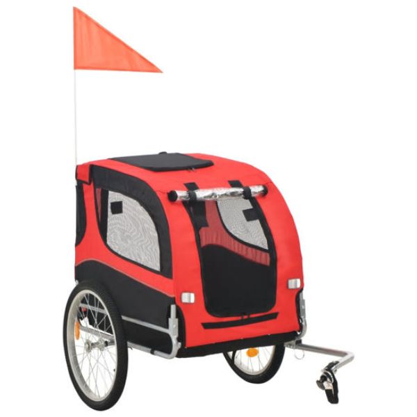 Picture of OnlineGymShop CB22069 51.2 x 28.7 x 35.8 in. Pet Bike Trailer&#44; Red & Black