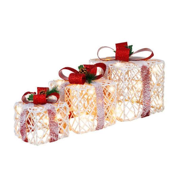 CB24227 Christmas Gift Box with Lights - 3 Piece