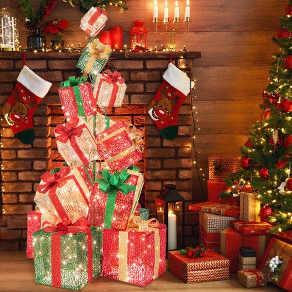 CB24215 Christmas Gift Box with Lights